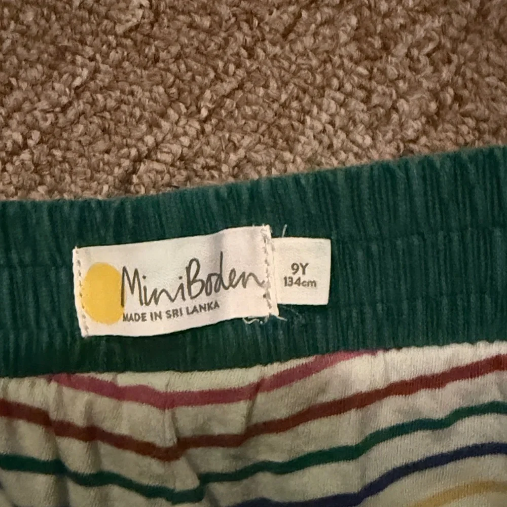 Mini Boden Teal Corduroy Pants